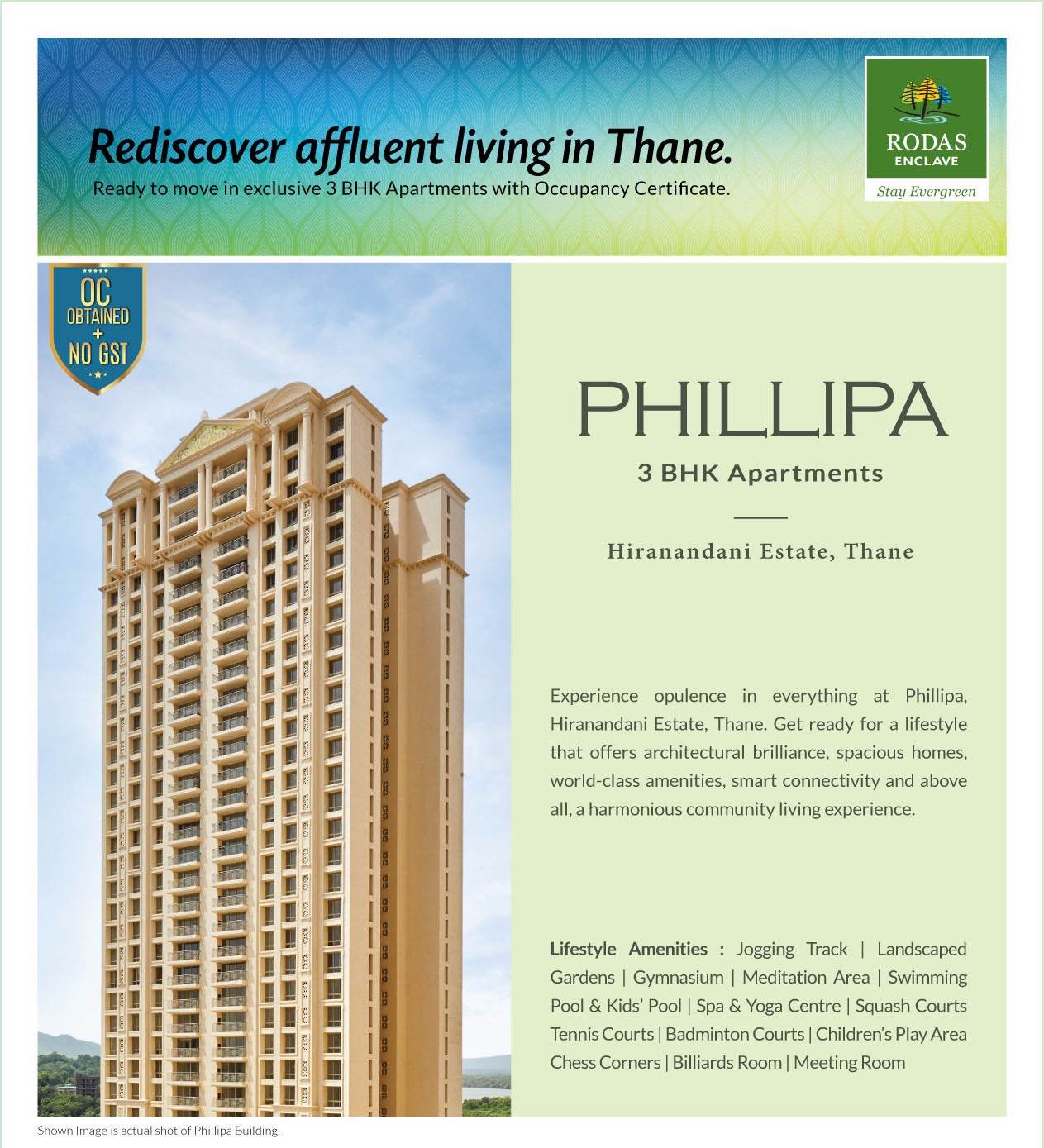 Rediscover affluent living at Hiranandani Rodas Enclave Phillipa in Mumbai